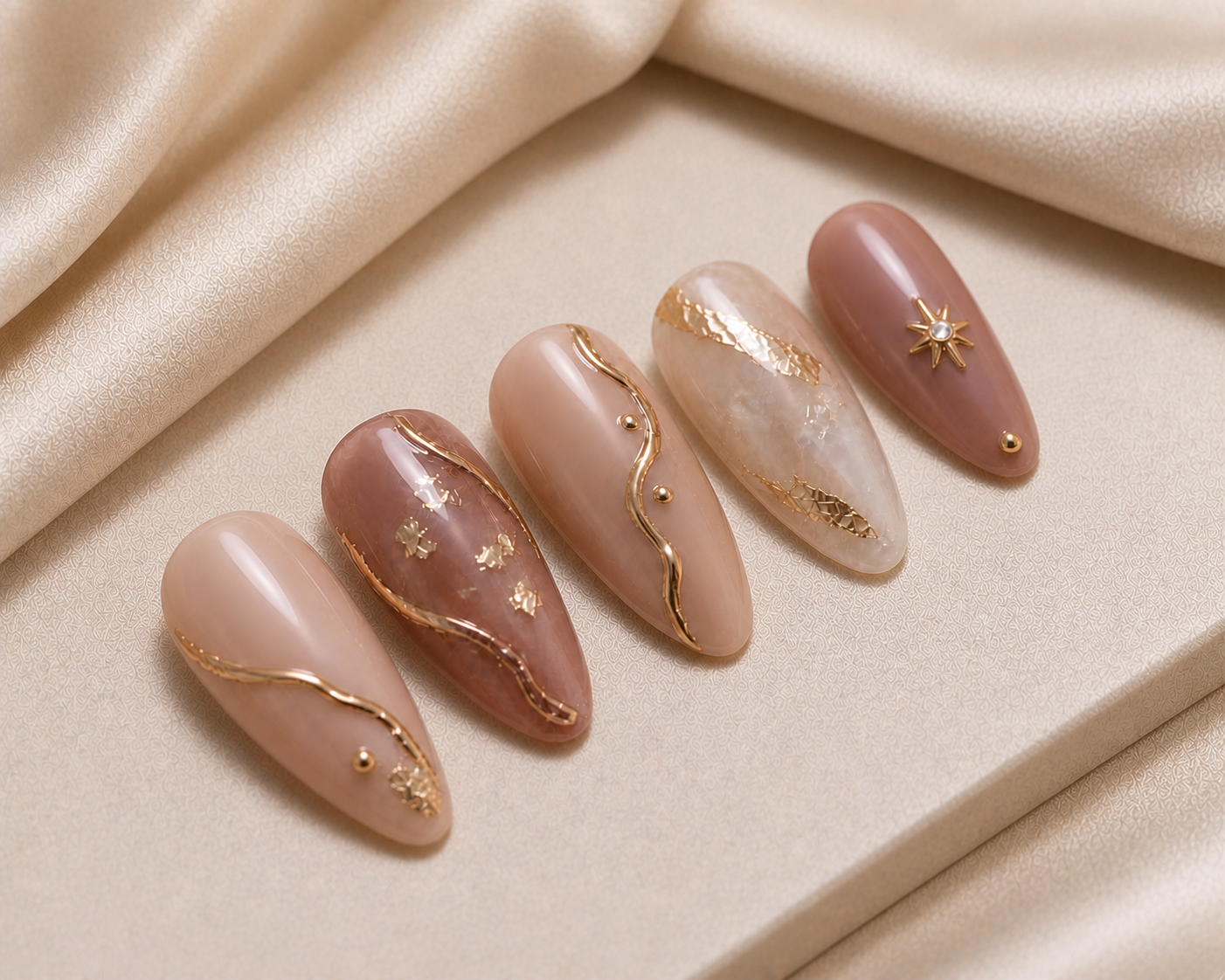 Gold Swirl Chrome Trend Set