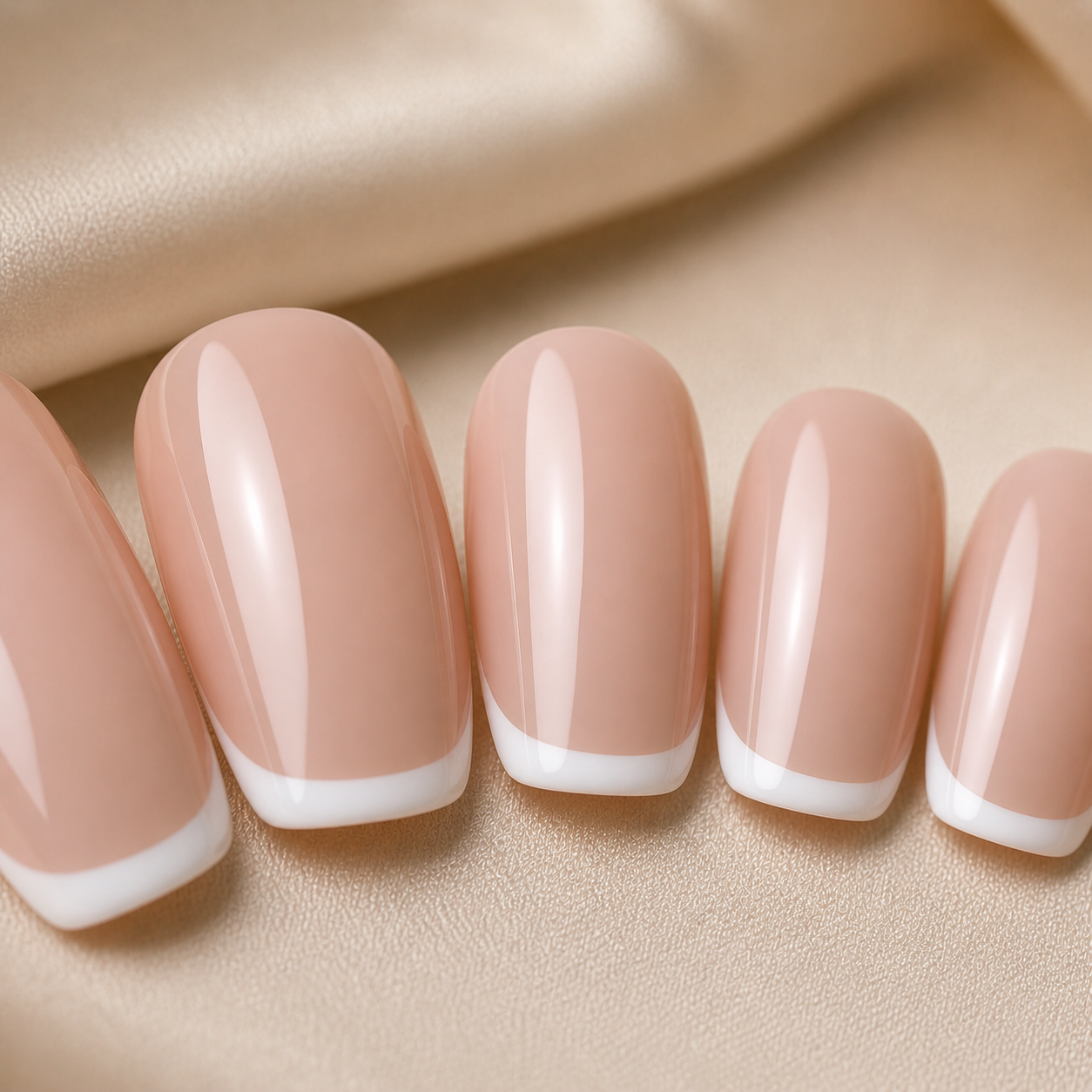 Nude Gloss Minimal French Tips