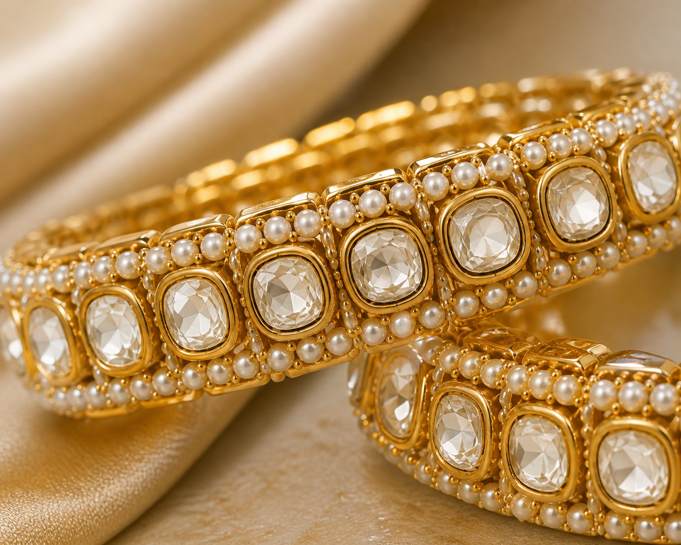 Royal Polki Elegance Kundan Bangles