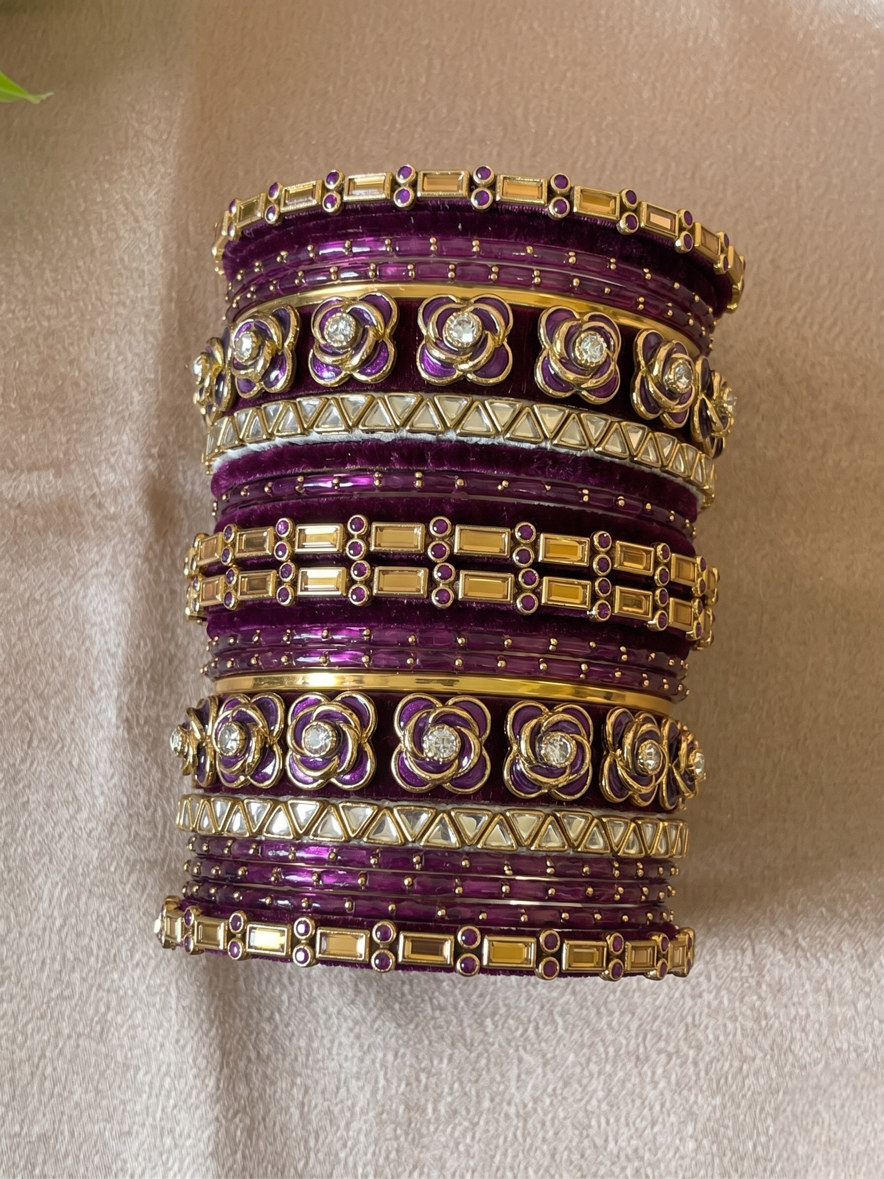 Royal Amethyst &amp; Gold Kundan